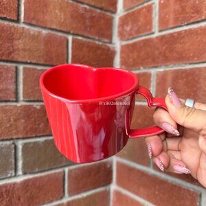 TARGET SPRITZ HEART HANDLE MUG RED 15OZ 1CT